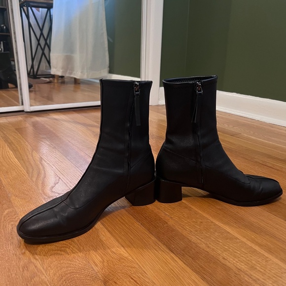 Quince Italian Leather Stretch Sock Bootie - Picture 3 of 6